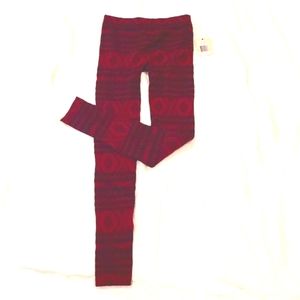 Pink Rose Fleece Leggings